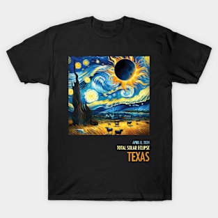 Total Solar Eclipse 2024 Texas T-Shirt